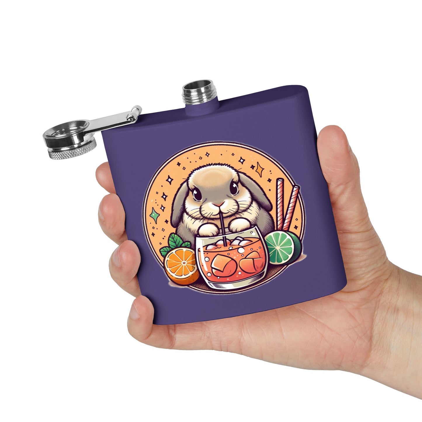 Boozy Bunny Stainless Steel Flask | 6oz |