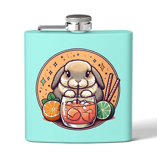 Boozy Bunny Stainless Steel Flask | 6oz |