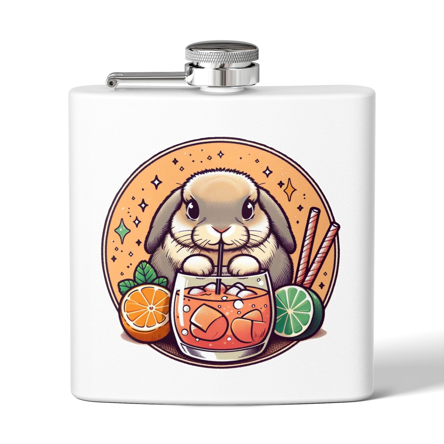 Boozy Bunny Stainless Steel Flask | 6oz |