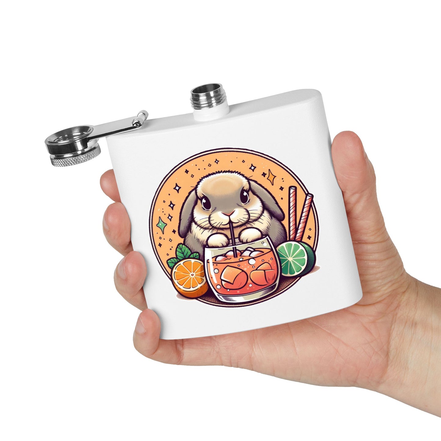 Boozy Bunny Stainless Steel Flask | 6oz |